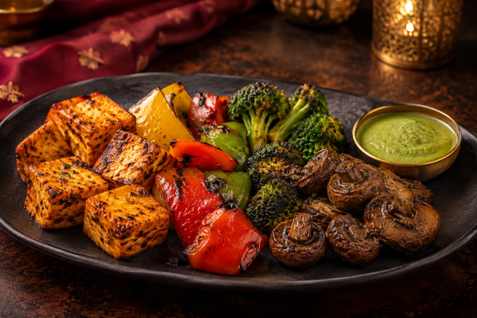 Vegetarian tandoori platter